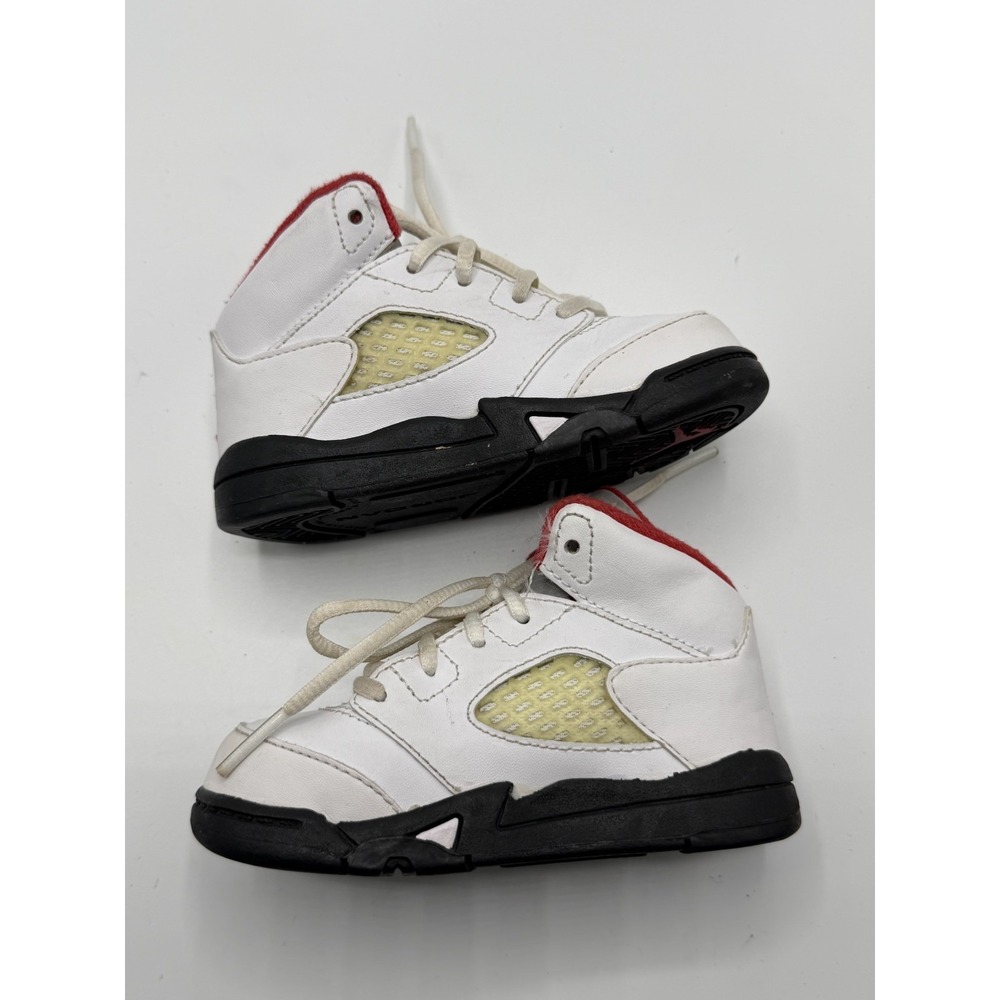 Jordan 5 Retro Fire Red 440890-100 Toddler Size 6C Pre-Owned No Box